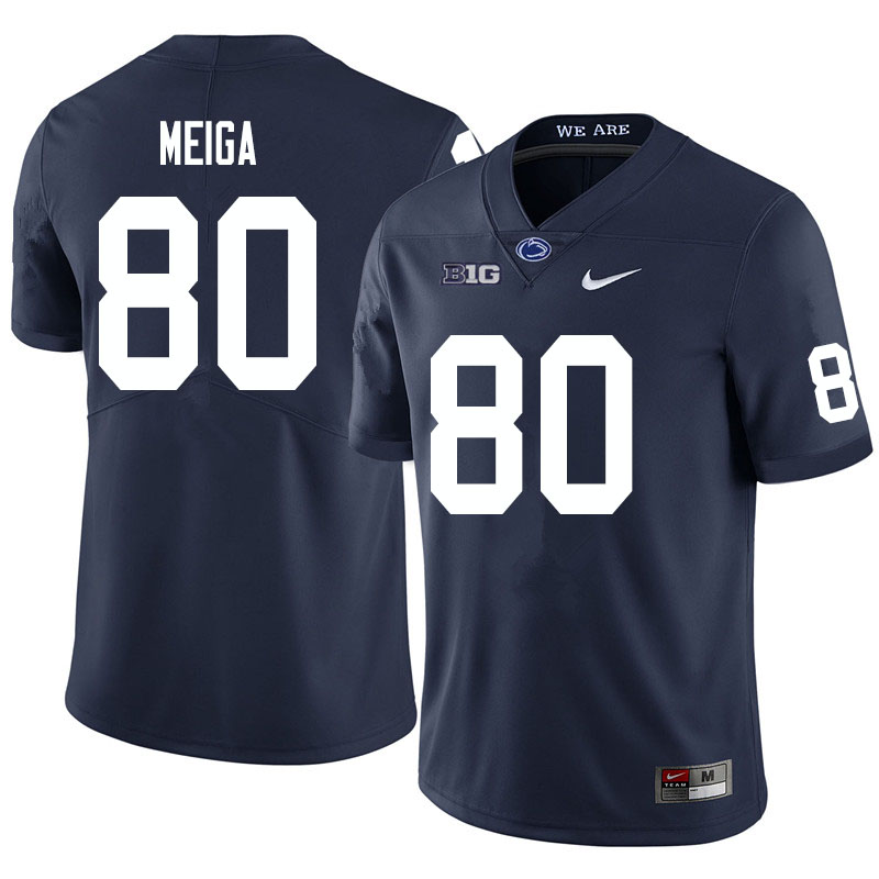 NCAA Nike Men's Penn State Nittany Lions Malick Meiga #80 College Football Authentic Navy Stitched Jersey VDC3698WM